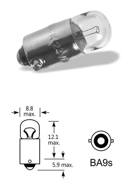 Lampadina Narva 12V 2W BA9s