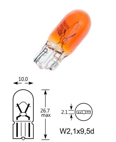 Lampadina Narva WY5W 12V 5W W2,1X9,5d gialla