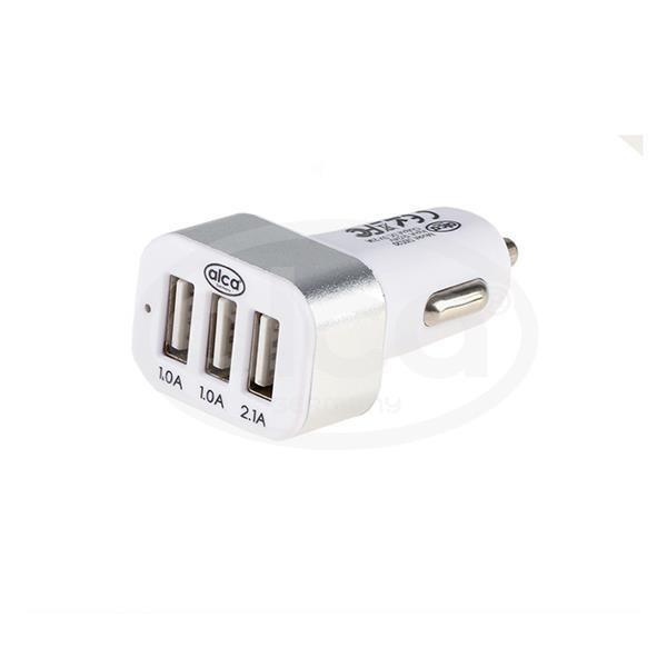 Hub USB a 3 porte per accendisigari, colore bianco