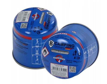 Cartuccia di gas con valvola di foratura da 190 g,