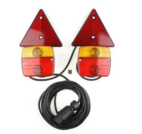 Set di luci per rimorchio, cavo da 7 m, connettore