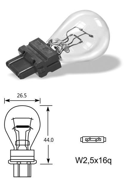 Lampadina Elta VisionPro 12V 27/7W W2.5x16q P27