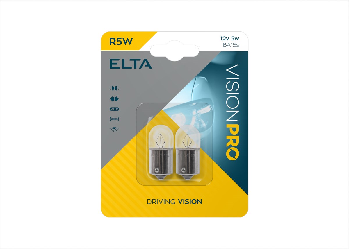 Lampadina Elta VisionPro 12V 5W BA15s R5W 2 d