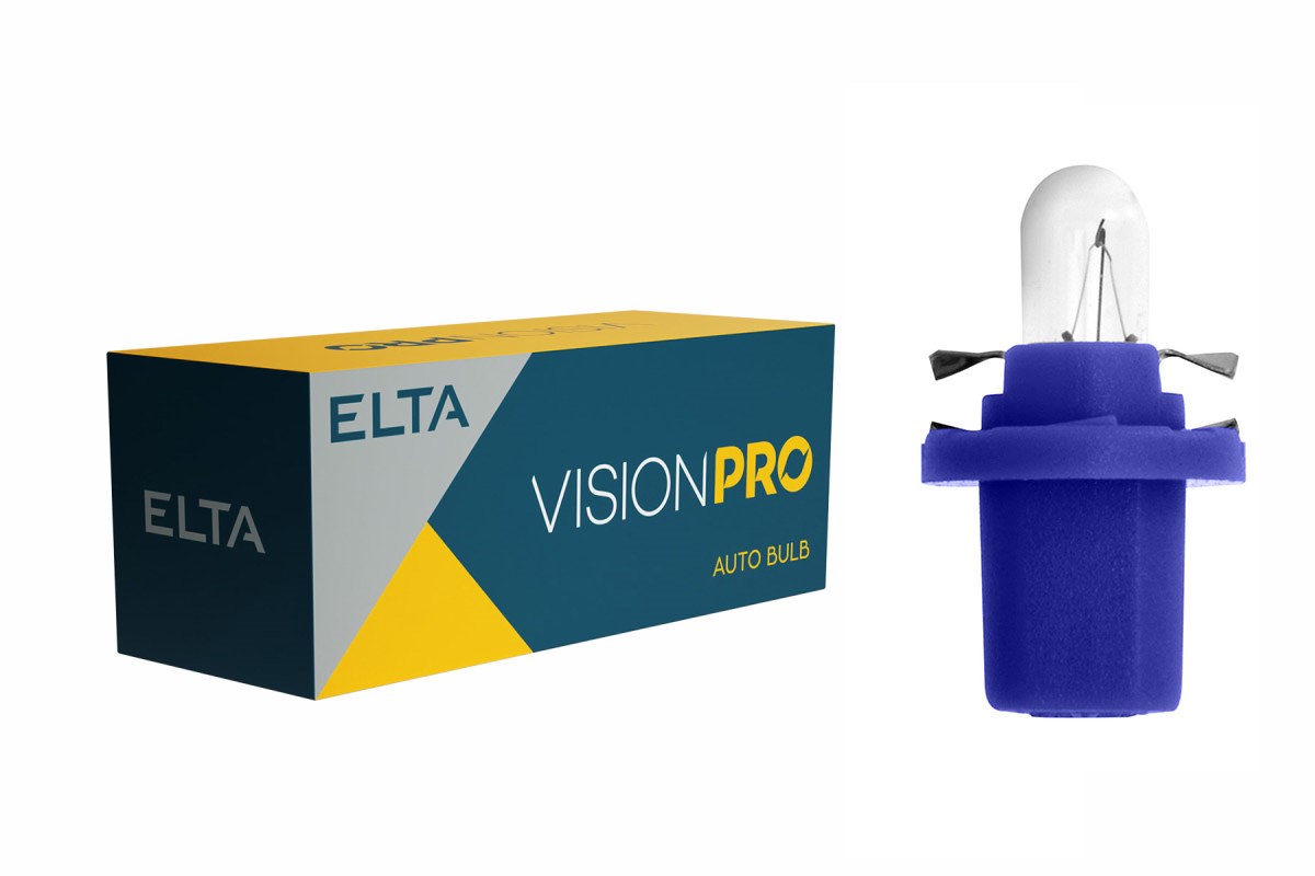 Lampadina Elta VisionPro 12V 1.2W Bx8.5d blu