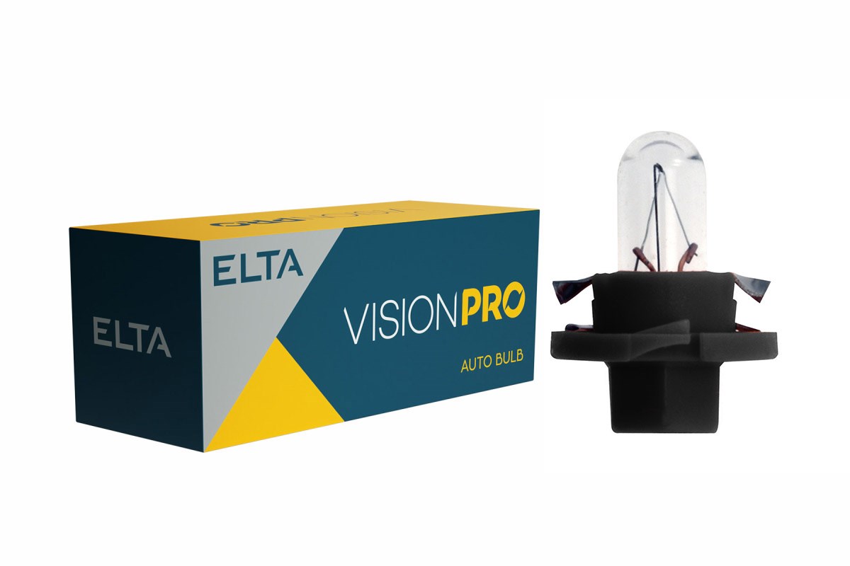 Lampadina Elta VisionPro 12V 1.2W Bx8.4d nera