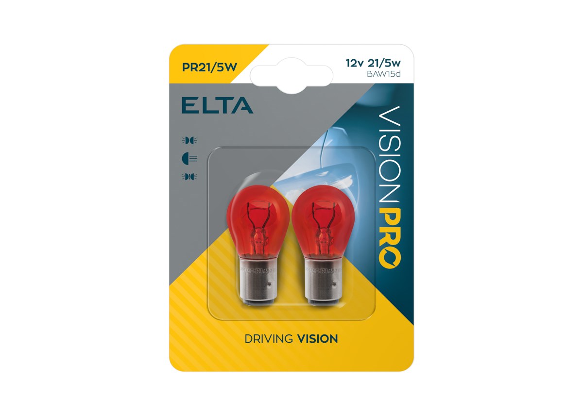 Lampadina Elta VisionPro 12V 21/5W Baw15d PW21/