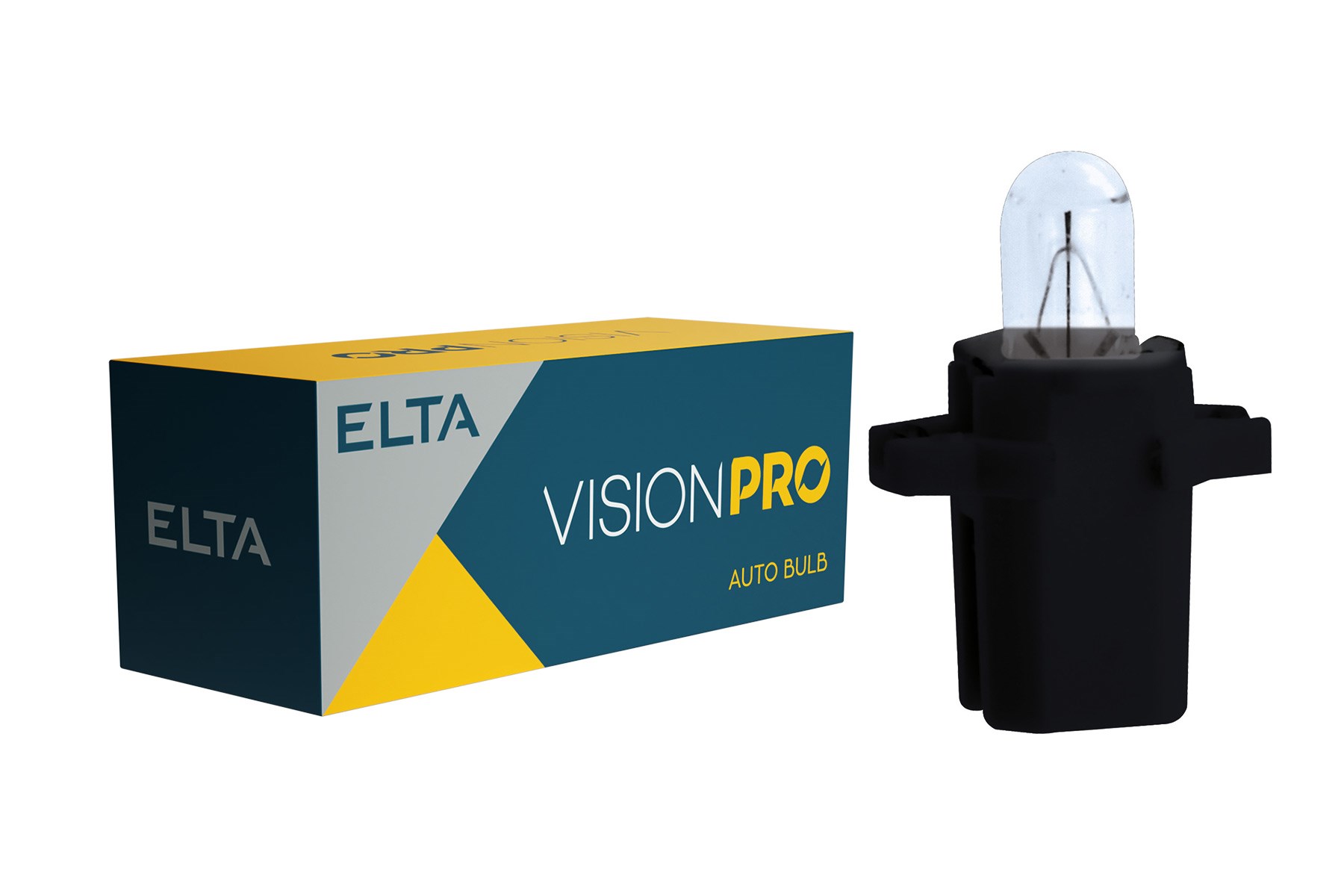 Lampadina Elta VisionPro 12V 1.2W B8, 3D nera
