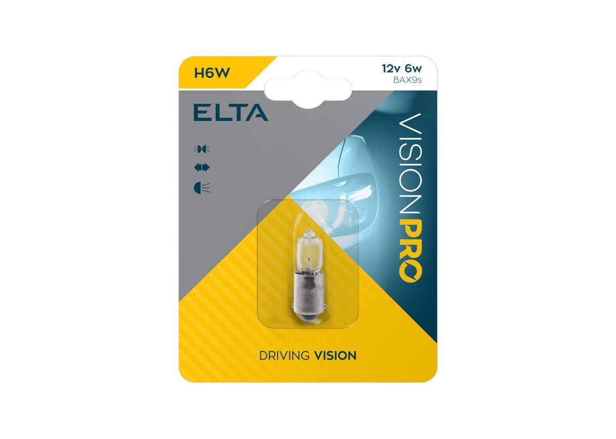 Lampadina Elta VisionPro 12V 6W Bax9s H6W 1 d