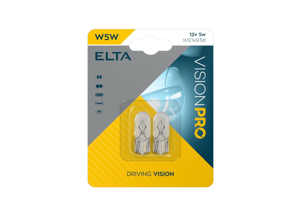 Lampadina Elta VisionPro 12V 5W W2.1x9.5d W5W