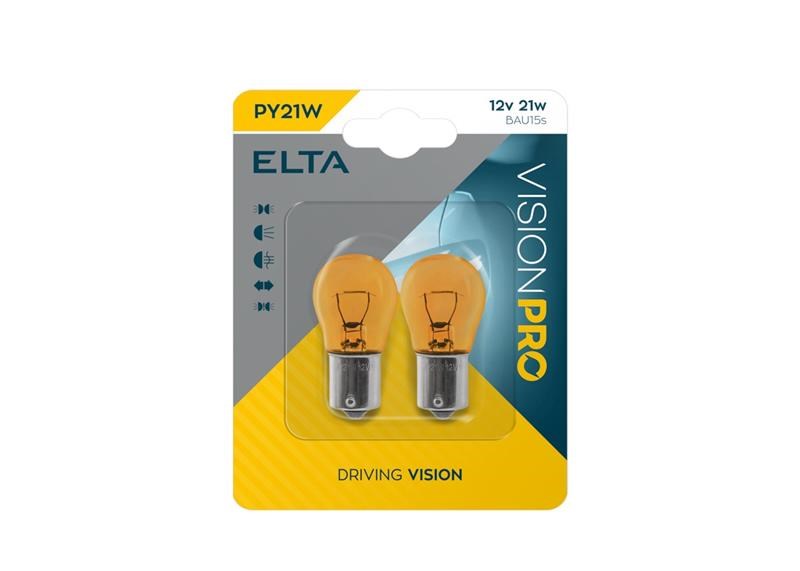 Lampadina Elta VisionPro 12V 21W Bau15s PY21W