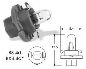 Lampadina Lucas 12V 1.8W BX8.4d