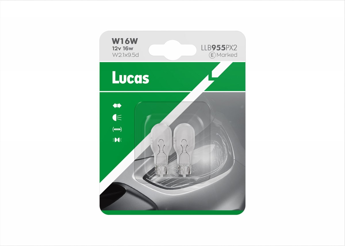 Lucas 12V 16W Senza cappuccio W2,1x9,5d T15 "E" 2