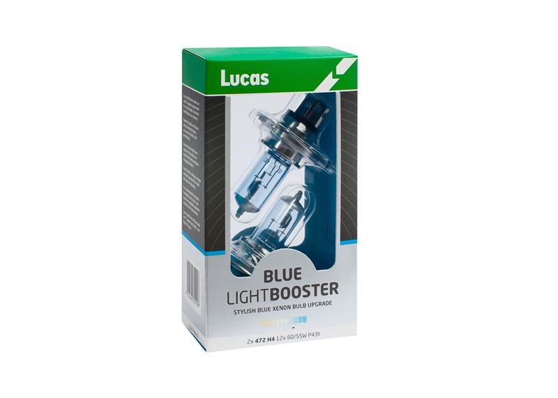 Lampadina Lucas 12V 60/55W P43t H4 luce blu ha