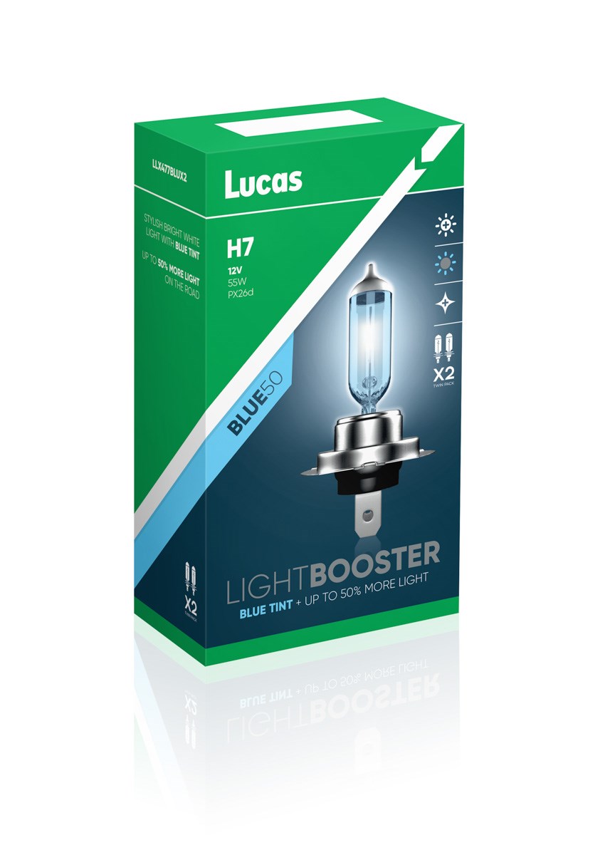 Lampadina Lucas 12V 55W PX26d H7 +50% di aumento f