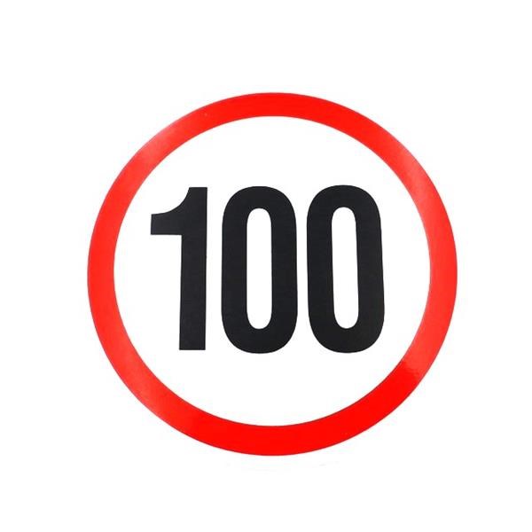 Adesivo limite di velocità 13 cm 100 km/h