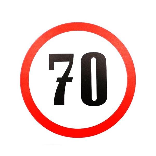 Adesivo limite di velocità 13 cm 70 km/h