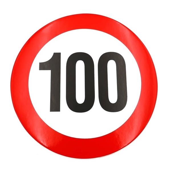 Adesivo limite di velocità 22 cm 100 km/h
