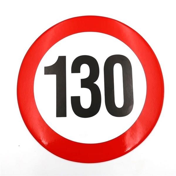 Adesivo limite di velocità 22 cm 130 km/h
