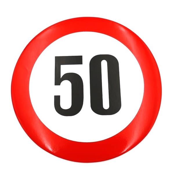Adesivo limite di velocità 22 cm 50 km/h
