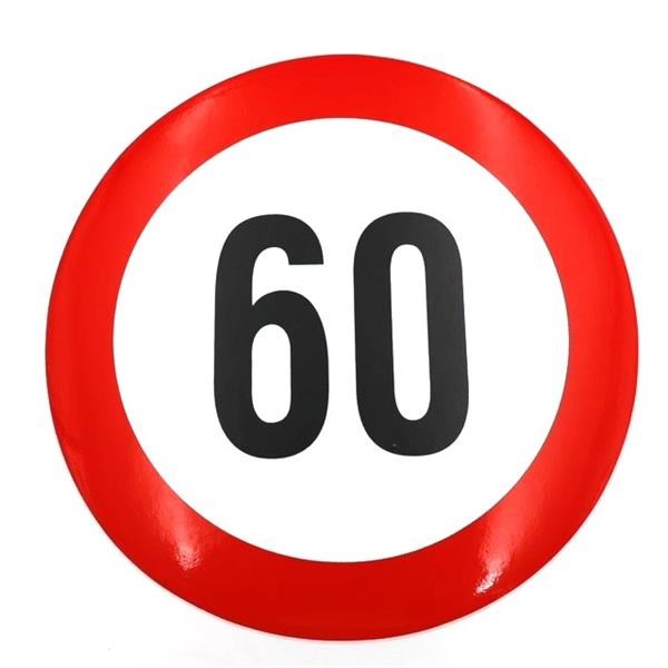Adesivo limite di velocità 22 cm 60 km/h