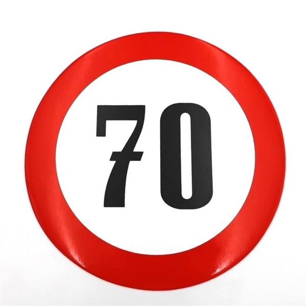 Adesivo limite di velocità 22 cm 70 km/h